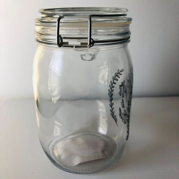 Studio Mr. & Mrs. Mason Jar with Locking Lid 6.75" H x 4.13" W x 4.13" D - Picture 4 of 6